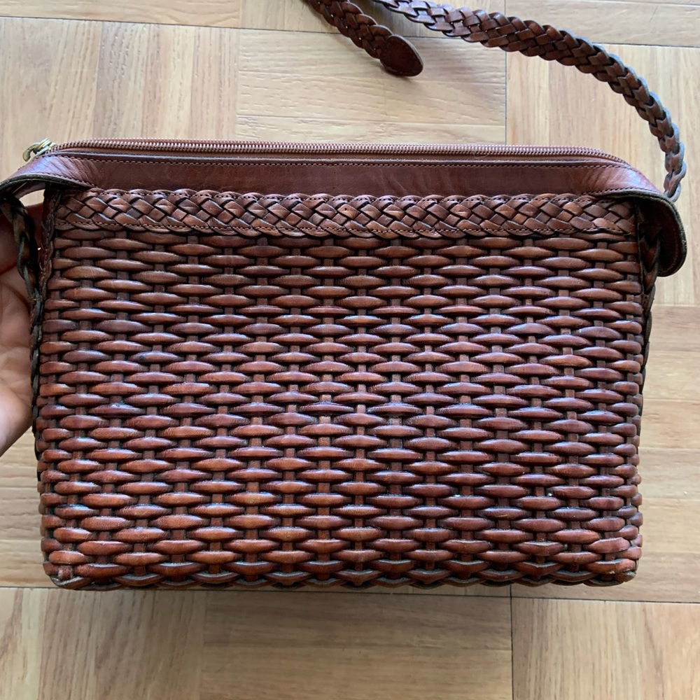 vtg Beautiful Woven leather CEN bag - Picture 3 of 12